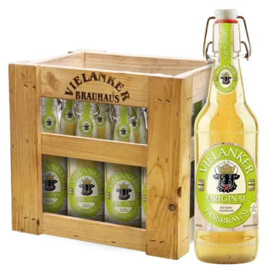 Vielanker Fassbrause Original mit Vielanker Holzkiste